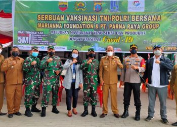 TNI Polri dan Yayasan Marianna Gelar Serbuan Vaksinasi Covid-19 di Samosir