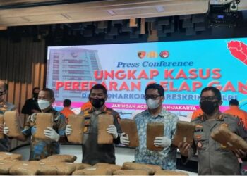 Polri sita 224,4 kg ganja jaringan narkoba Aceh-Medan-Jakarta