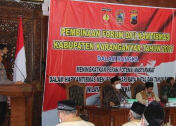 Gelar Pembinaan Forum Dai Kamtibmas, Satbinmas Polres Karanganyar Ajak Bersama Jaga Kondusifitas